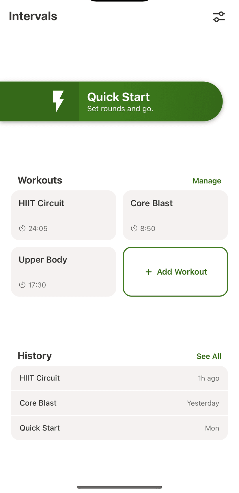 Workouts